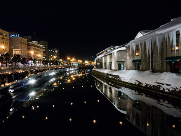小樽運河の夜景